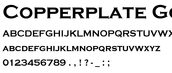 police copperplate gothic bold